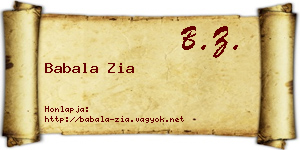 Babala Zia névjegykártya